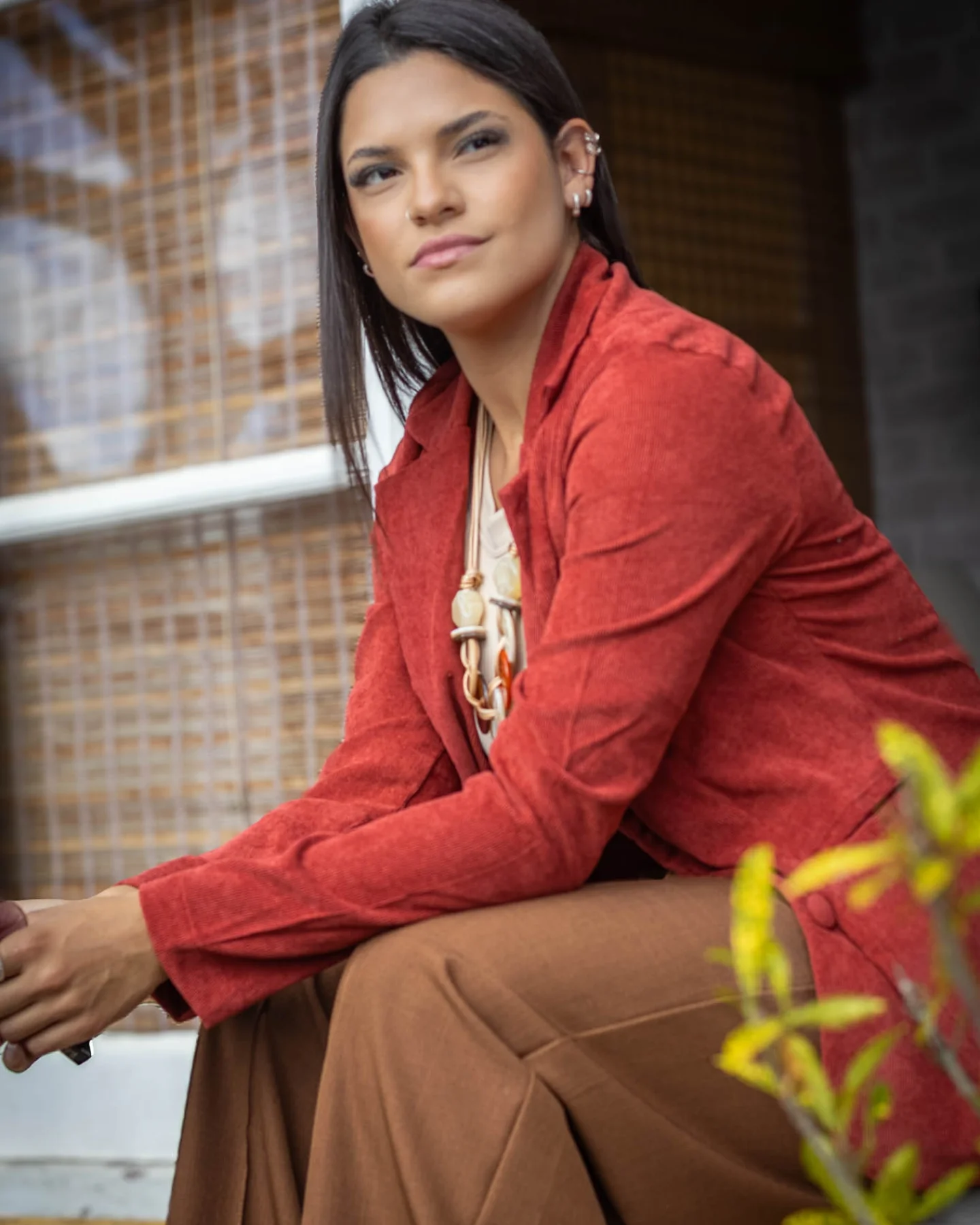 Blazer em Veludo Cotelê Sálvia - Imagem 4