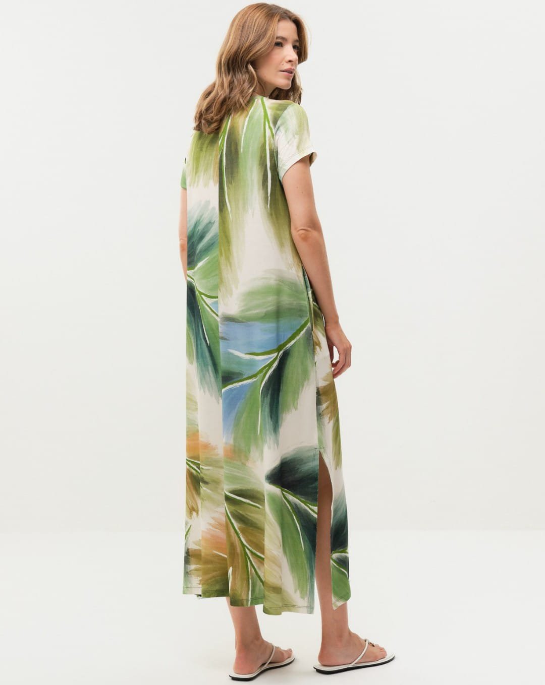 Vestido Palmas MIDI em Malha - Imagem 2